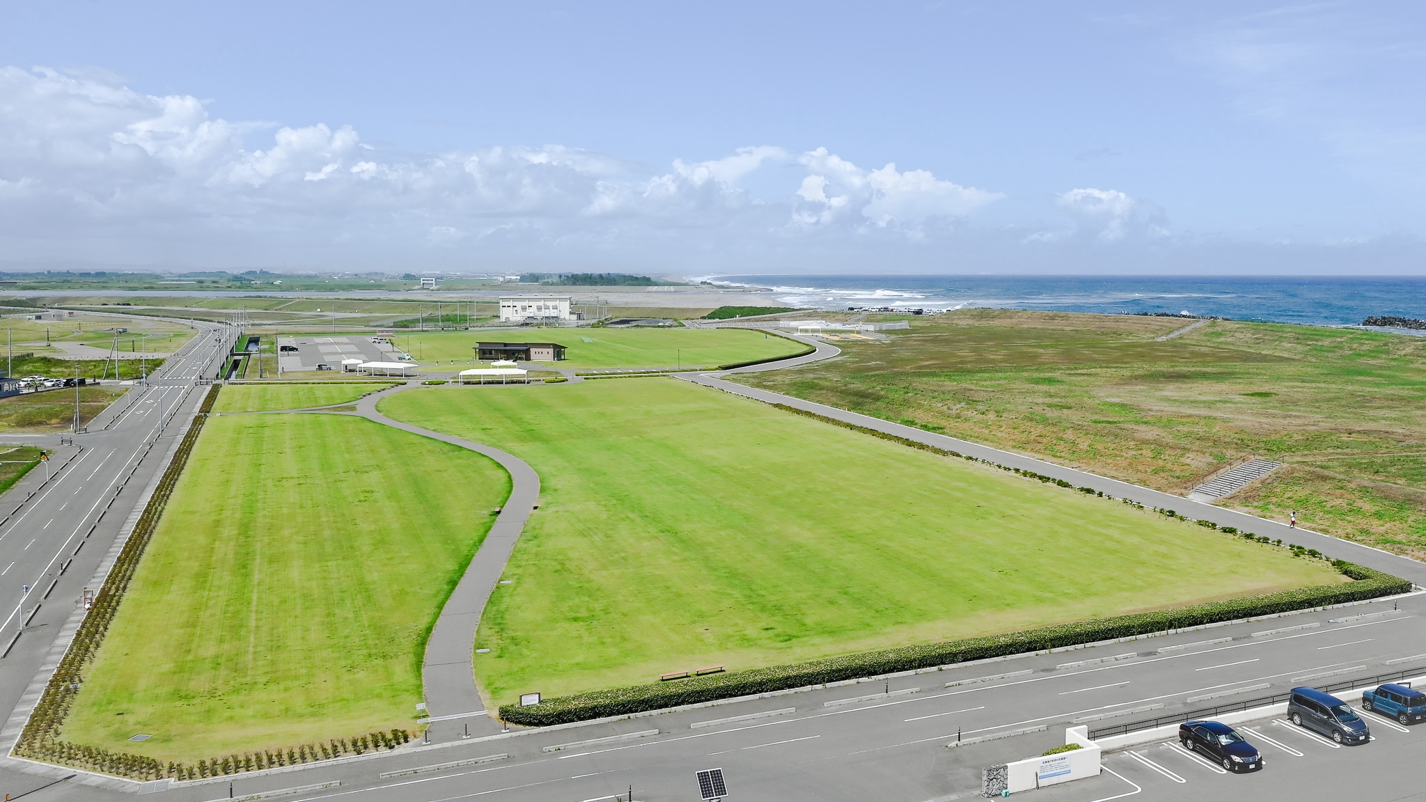鳥の海公園の遠景