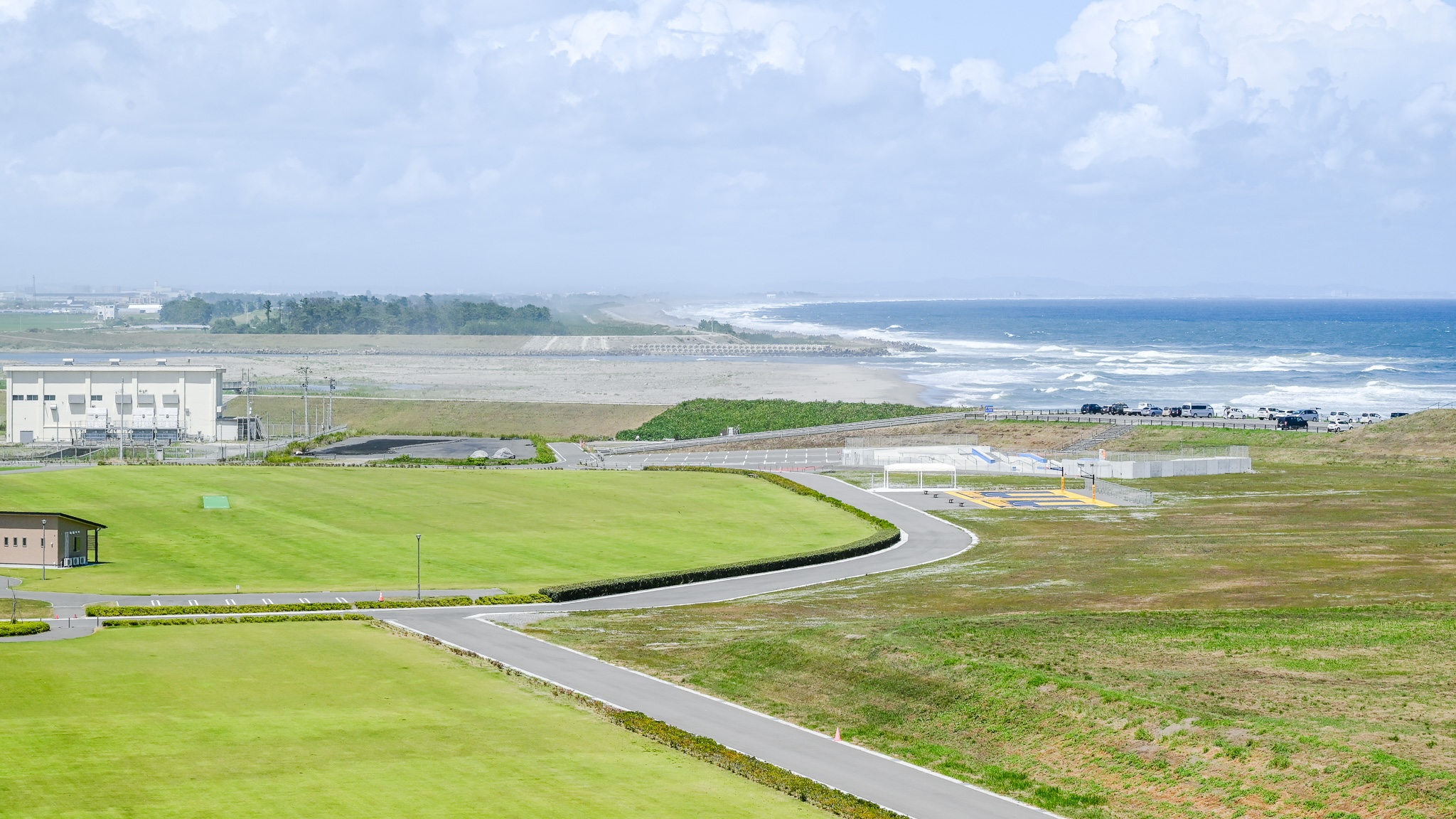 鳥の海公園の遠景